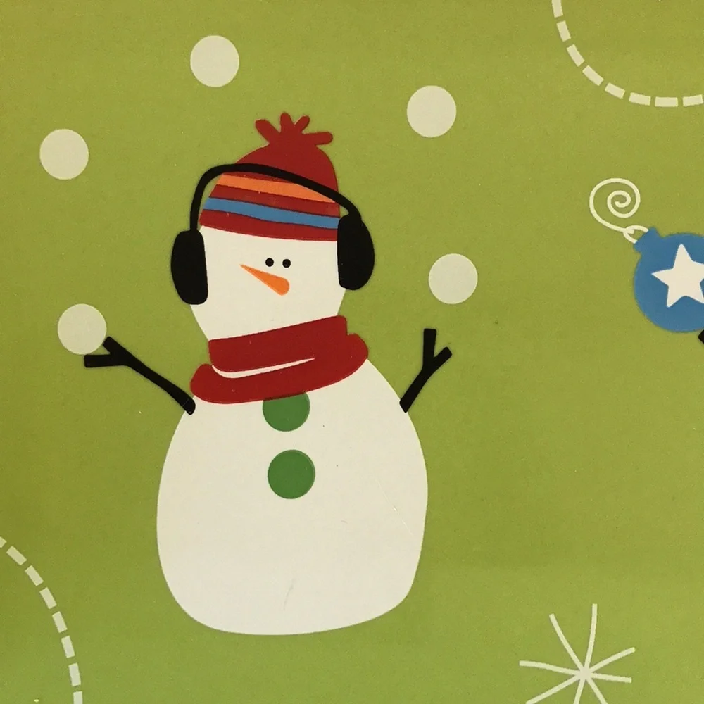 NWT snowman rectangular plate bright green for aperitifs cheese crackers fruit
